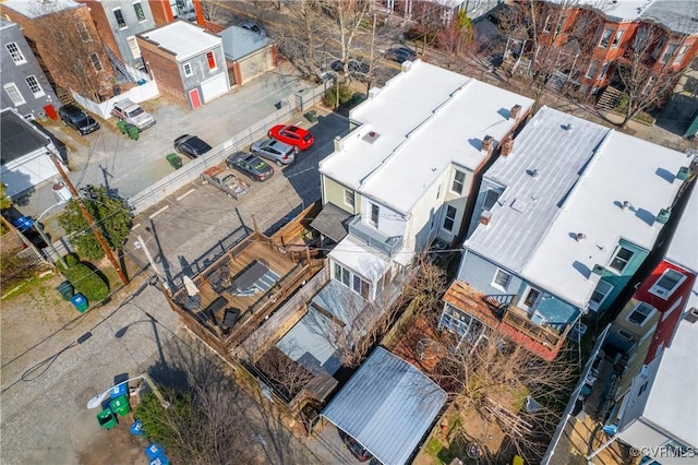 bird's eye view with a residential view