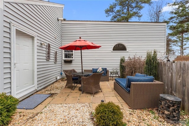 view of patio / terrace with fence