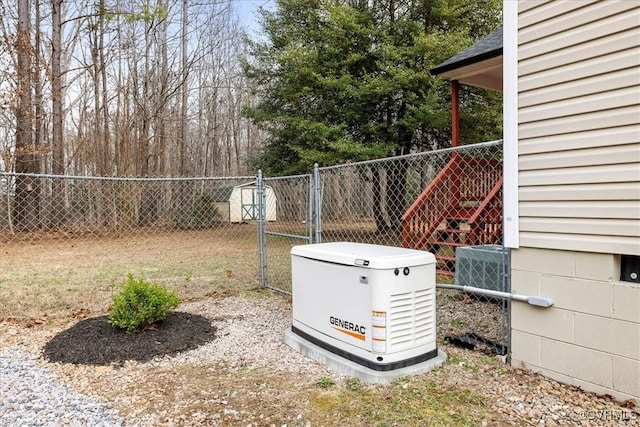 details featuring a power unit and fence