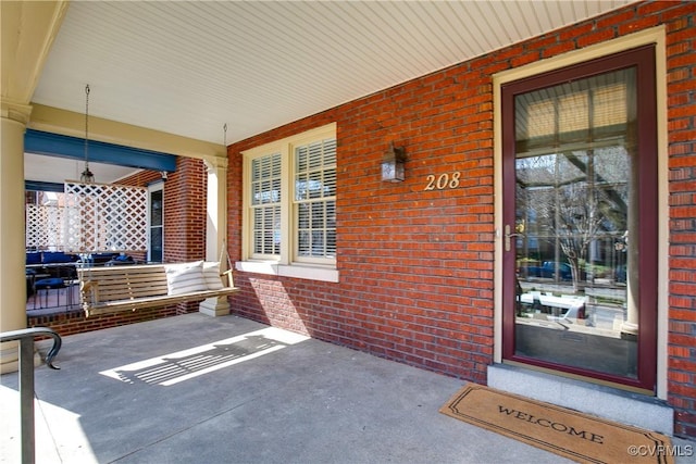 view of patio / terrace featuring covered porch