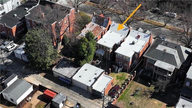 birds eye view of property featuring a residential view