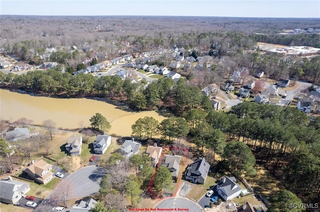 bird's eye view with a residential view