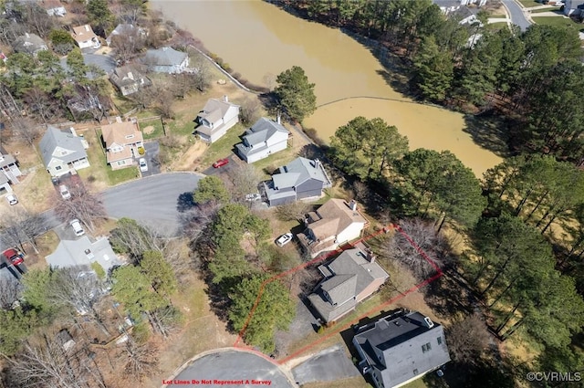 bird's eye view with a residential view