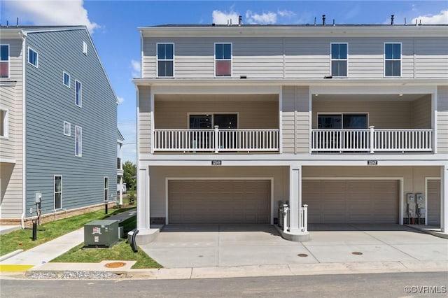 12149 Morning Walk, Henrico, VA 23233 - view of front of property with a garage, concrete driveway, and a balcony