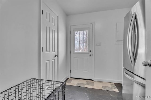 entryway with baseboards