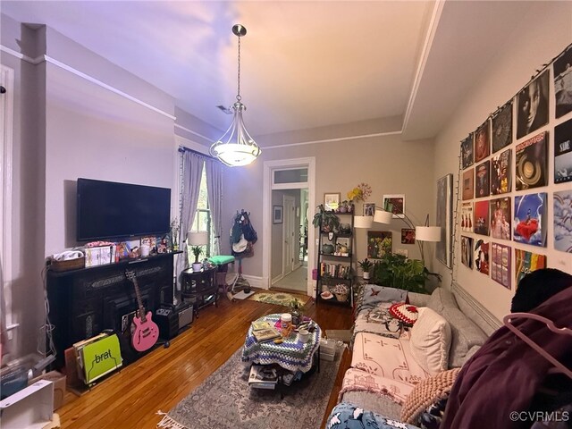 1005 W Franklin St Unit U2, Richmond, VA 23220 - living room with wood finished floors