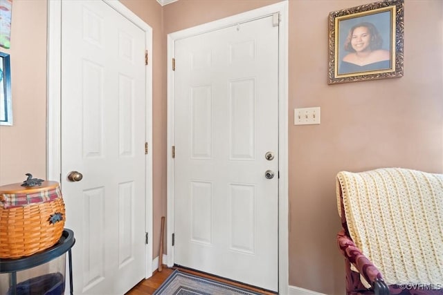 doorway with baseboards