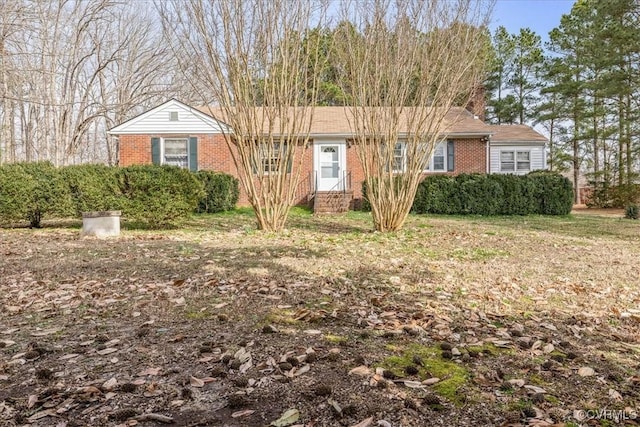 ranch-style home with brick siding