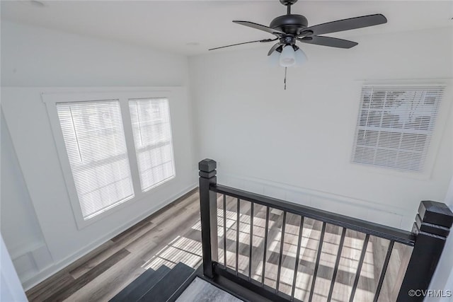 545 Lock Ln, Petersburg, VA 23805 - stairway featuring wood finished floors and a ceiling fan