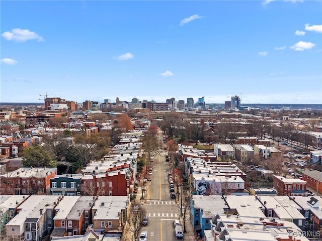 aerial view with a view of city