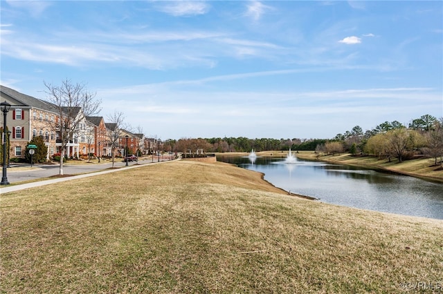 view of water feature featuring a residential view