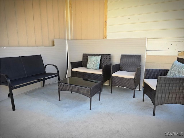 view of patio with an outdoor hangout area