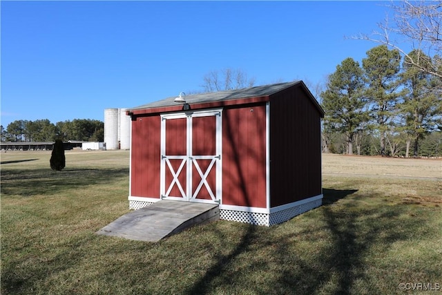 view of shed