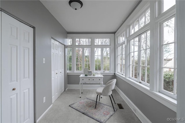 sunroom with visible vents