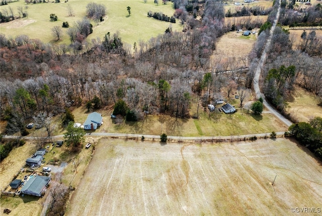 bird's eye view featuring a rural view