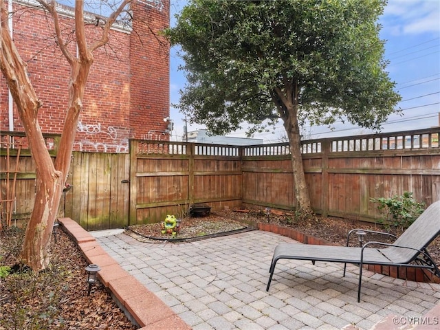 view of patio / terrace featuring a fenced backyard