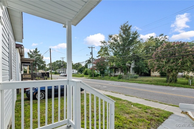 balcony with covered porch