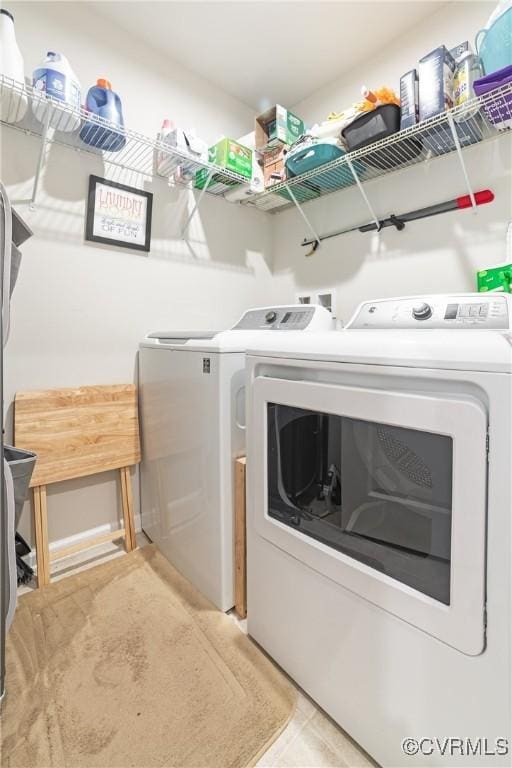 laundry room featuring laundry area and washer and dryer