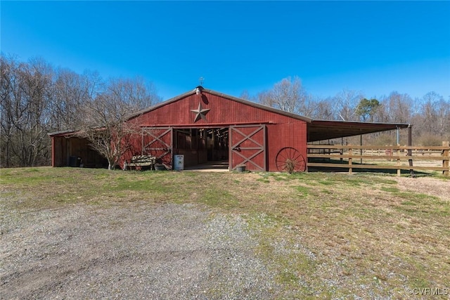 view of barn