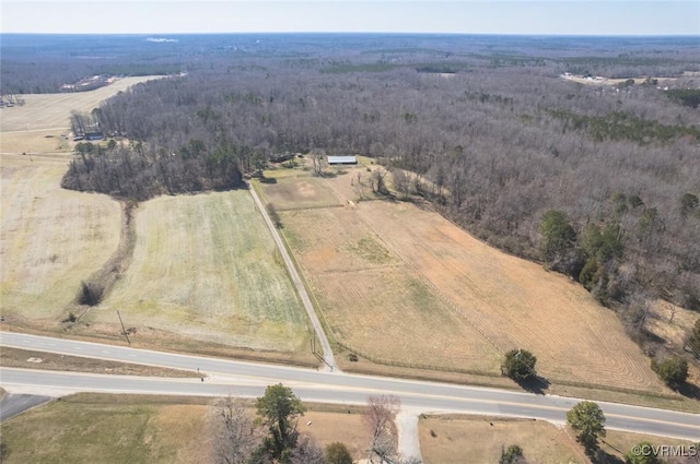 drone / aerial view featuring a rural view