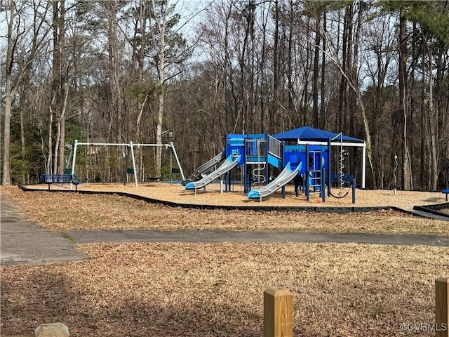 view of community jungle gym