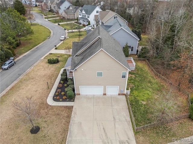 bird's eye view featuring a residential view