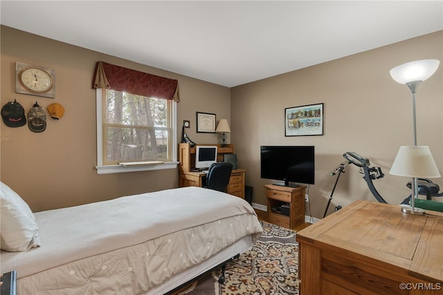 bedroom with baseboards