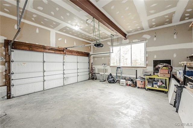 garage featuring a garage door opener