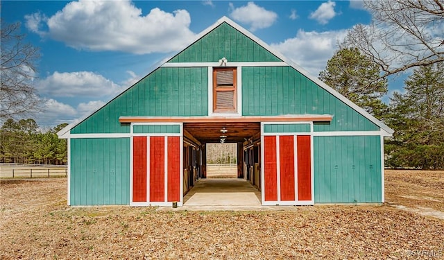 view of outbuilding with an outbuilding