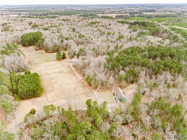 bird's eye view featuring a rural view