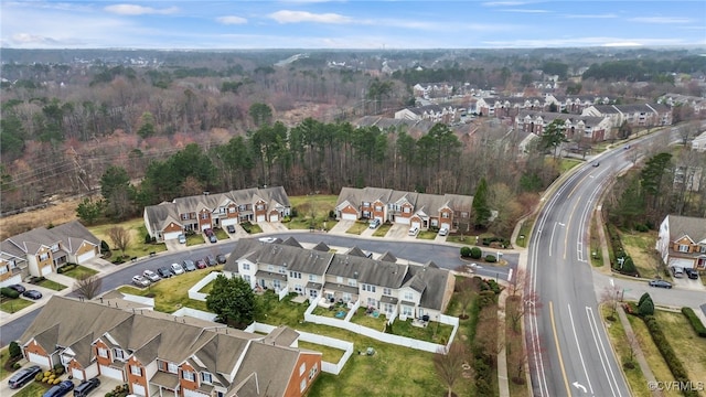 bird's eye view featuring a residential view