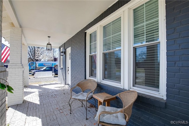 view of patio with a porch