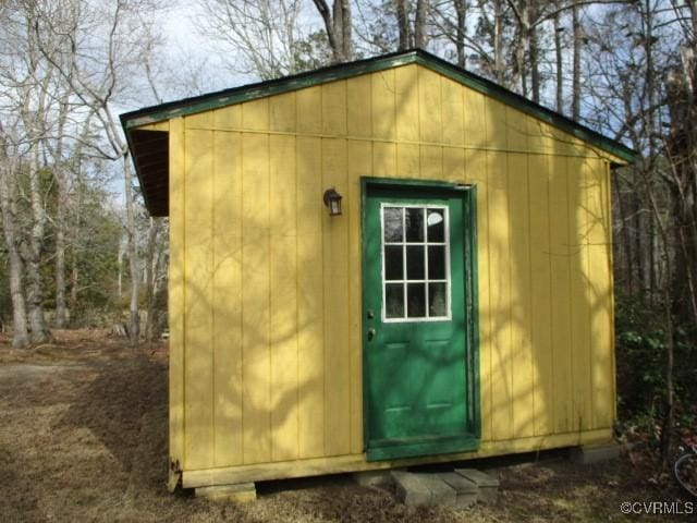 view of shed