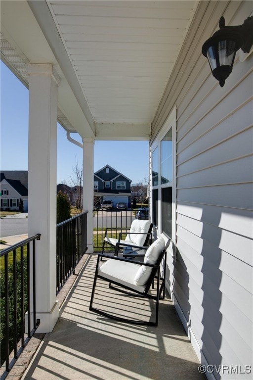 balcony with a porch and a sunroom