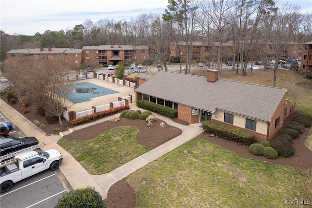 drone / aerial view featuring a residential view