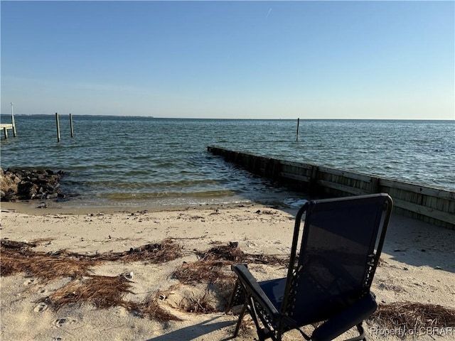 property view of water with a view of the beach