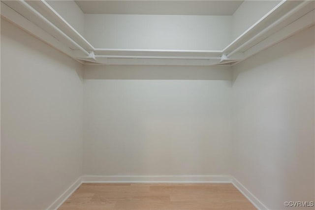 walk in closet featuring light wood-style floors