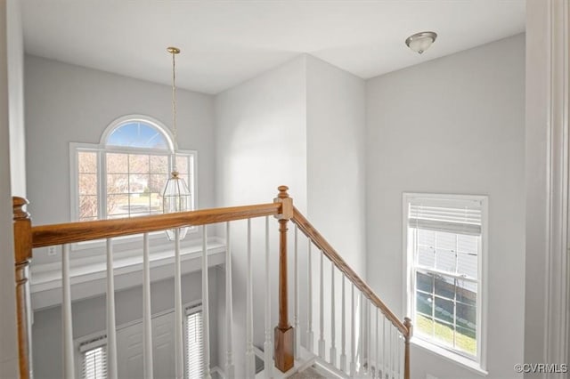 stairs with plenty of natural light