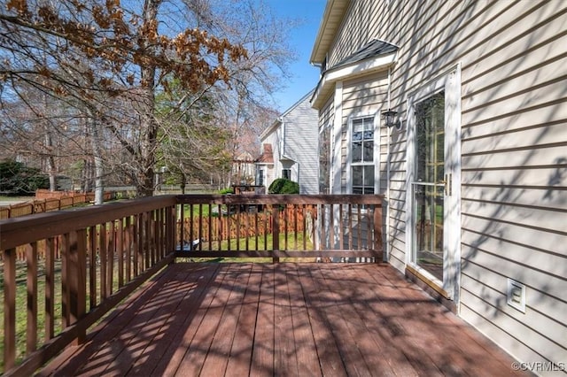 view of wooden deck