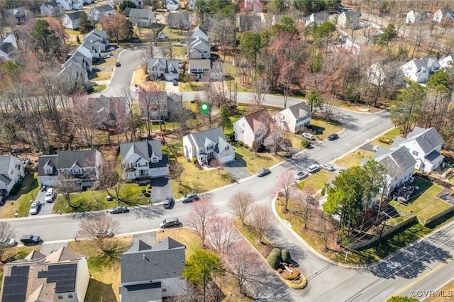 bird's eye view featuring a residential view