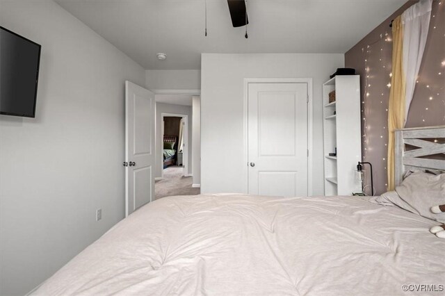 view of carpeted bedroom