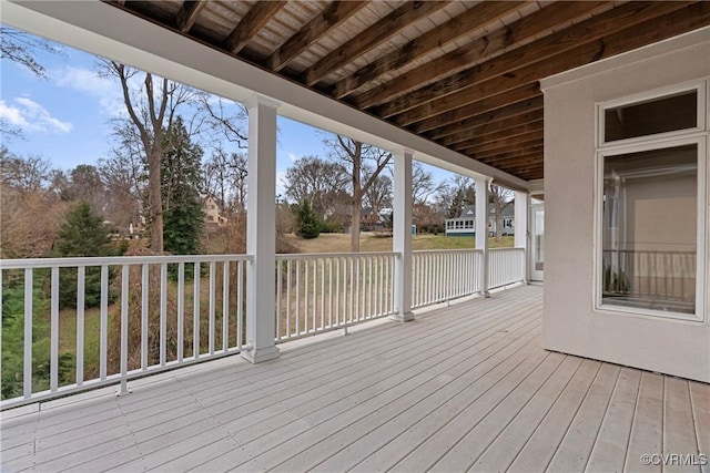 view of wooden terrace