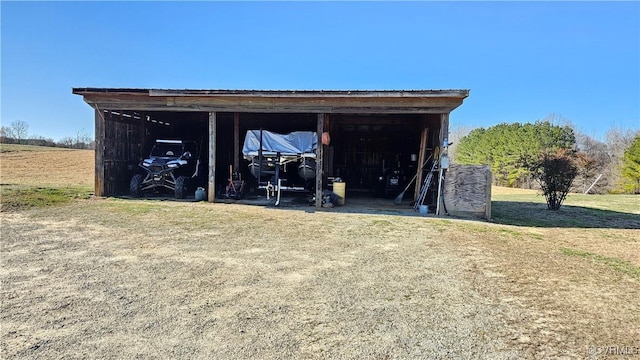 view of pole building with a carport