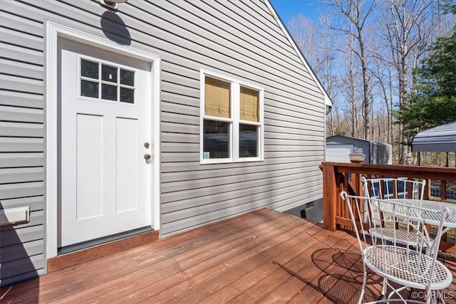 view of wooden deck