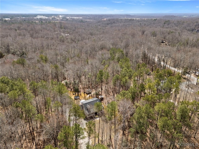 bird's eye view with a forest view