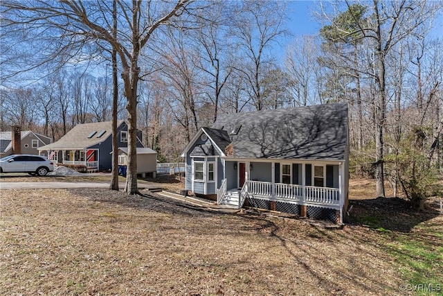 view of front of house with covered porch