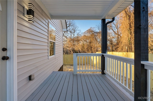 wooden deck with fence