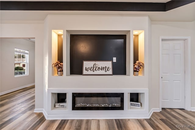 interior details featuring baseboards and wood finished floors