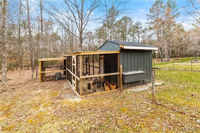 view of poultry coop