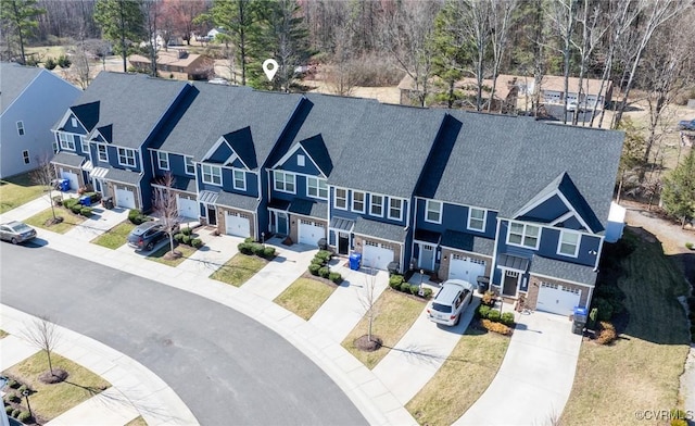 birds eye view of property featuring a residential view